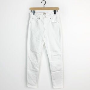 J. Crew Toothpick White Skinny Leg Denim Jeans 28